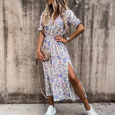 Zavando – Stilvolles Maxikleid mit Blumenmuster