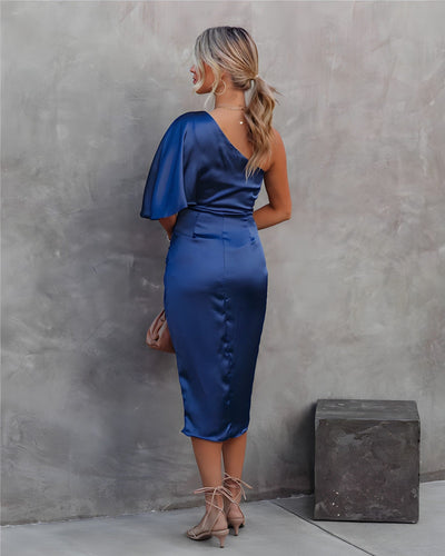 Wickelkleid Mit Einer Schulter Für Damen | Mini