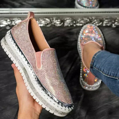 Zavando – Schillernde Slip-on-Sneaker