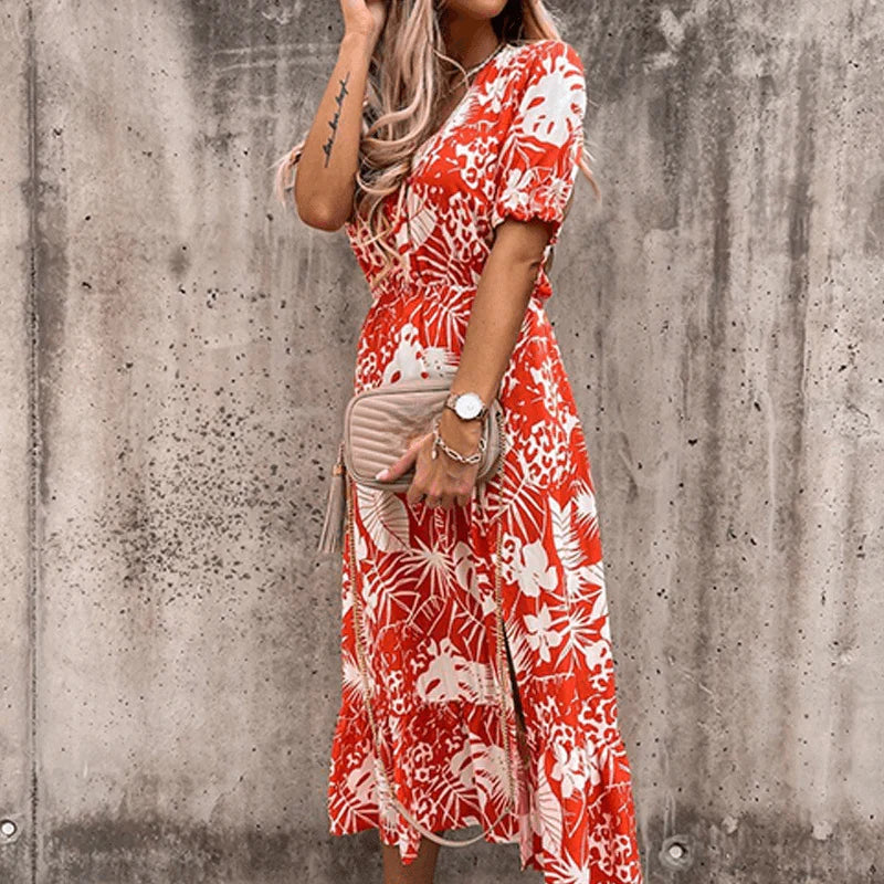 Zavando – Stilvolles Maxikleid mit Blumenmuster