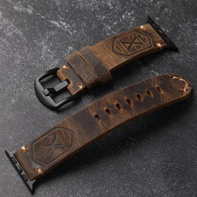 Handgefertigtes echtes Leder Rindsleder Apple Watch Armband