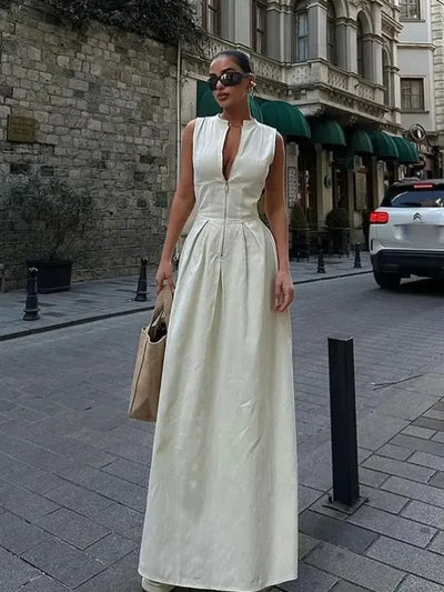 Zavando – Luxuriöses Kleid mit Reißverschluss