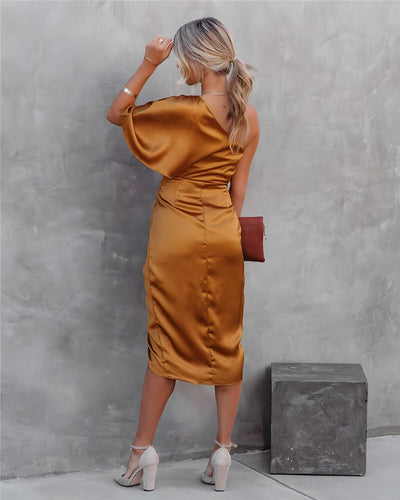 Wickelkleid Mit Einer Schulter Für Damen | Mini