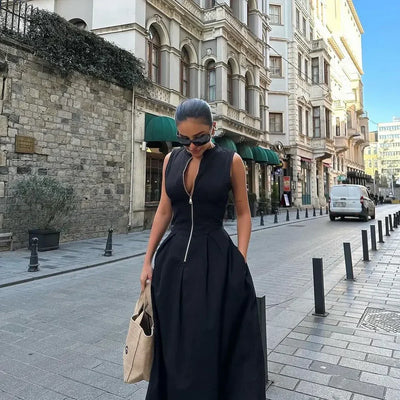 Zavando – Luxuriöses Kleid mit Reißverschluss