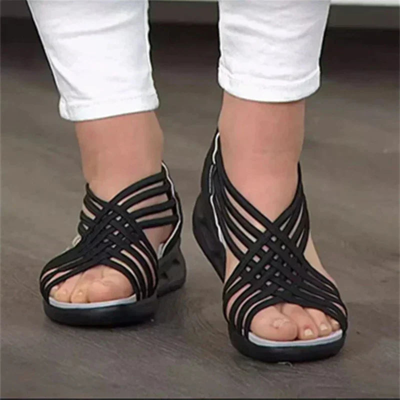 Zavando Keilsandalen mit Knöchelriemen – Stil & Komfort für den Sommer