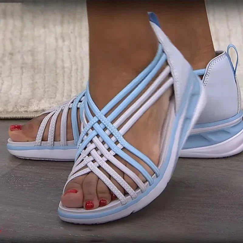 Zavando Keilsandalen mit Knöchelriemen – Stil & Komfort für den Sommer