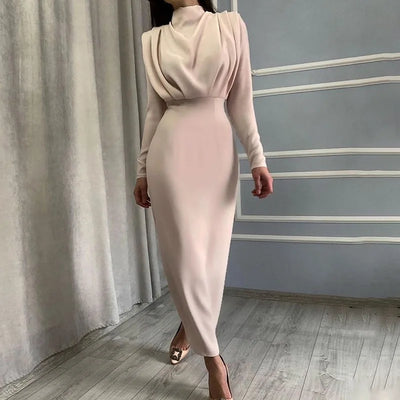Langärmliges Elegantes Damenkleid | Maxi