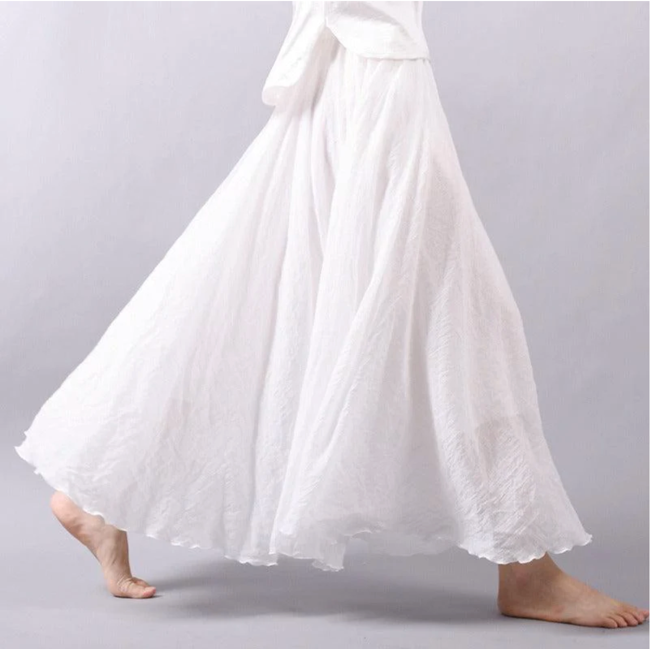 Damen Maxi-Rock mit plissiertem