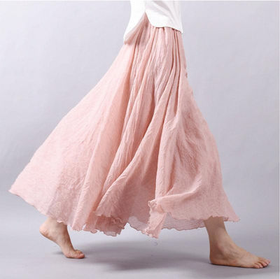 Damen Maxi-Rock mit plissiertem