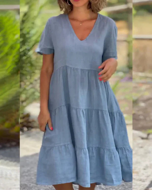 Zavando – Luftiges Baumwoll-Stufenkleid