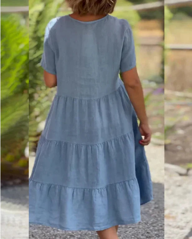 Zavando – Luftiges Baumwoll-Stufenkleid