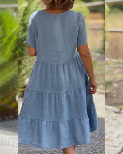 Zavando – Luftiges Baumwoll-Stufenkleid