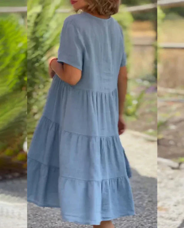 Zavando – Luftiges Baumwoll-Stufenkleid