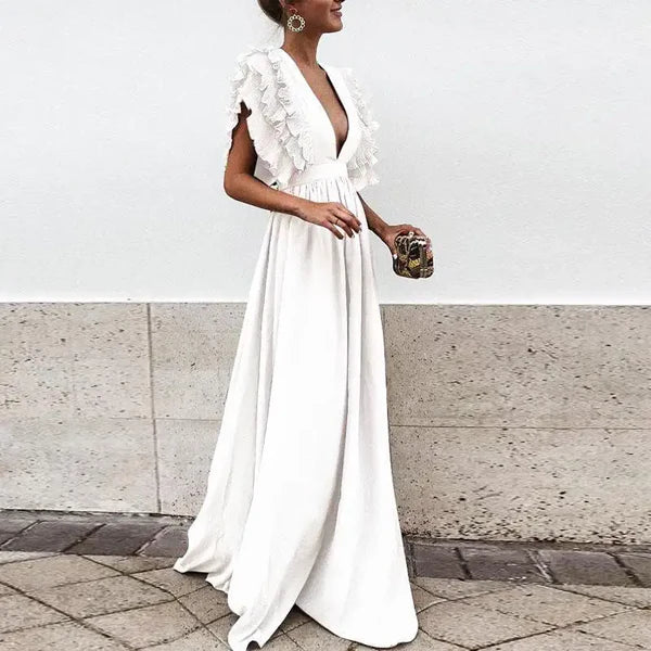 Zavando | Elegantes Kleid mit gerafften Ärmeln