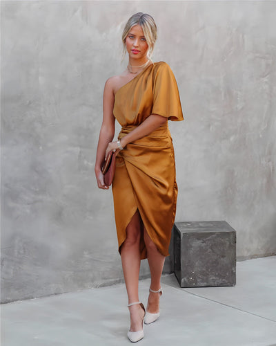 Wickelkleid Mit Einer Schulter Für Damen | Mini