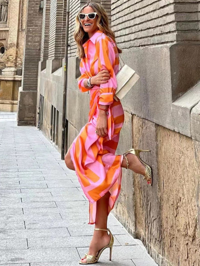 Wickelkleid Mit 3/4 Ärmeln Für Damen | Midi