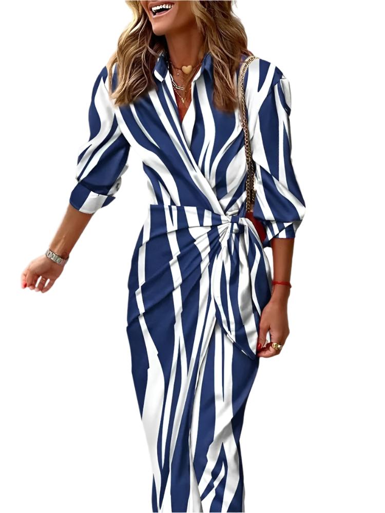 Zavando – Luxus Wickel Sommerkleid mit femininer Passform