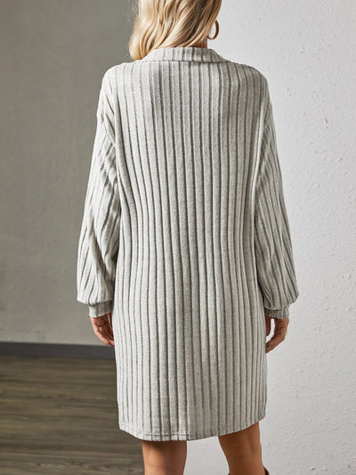 Zavando - Lockeres strickkleid mit langen armeln