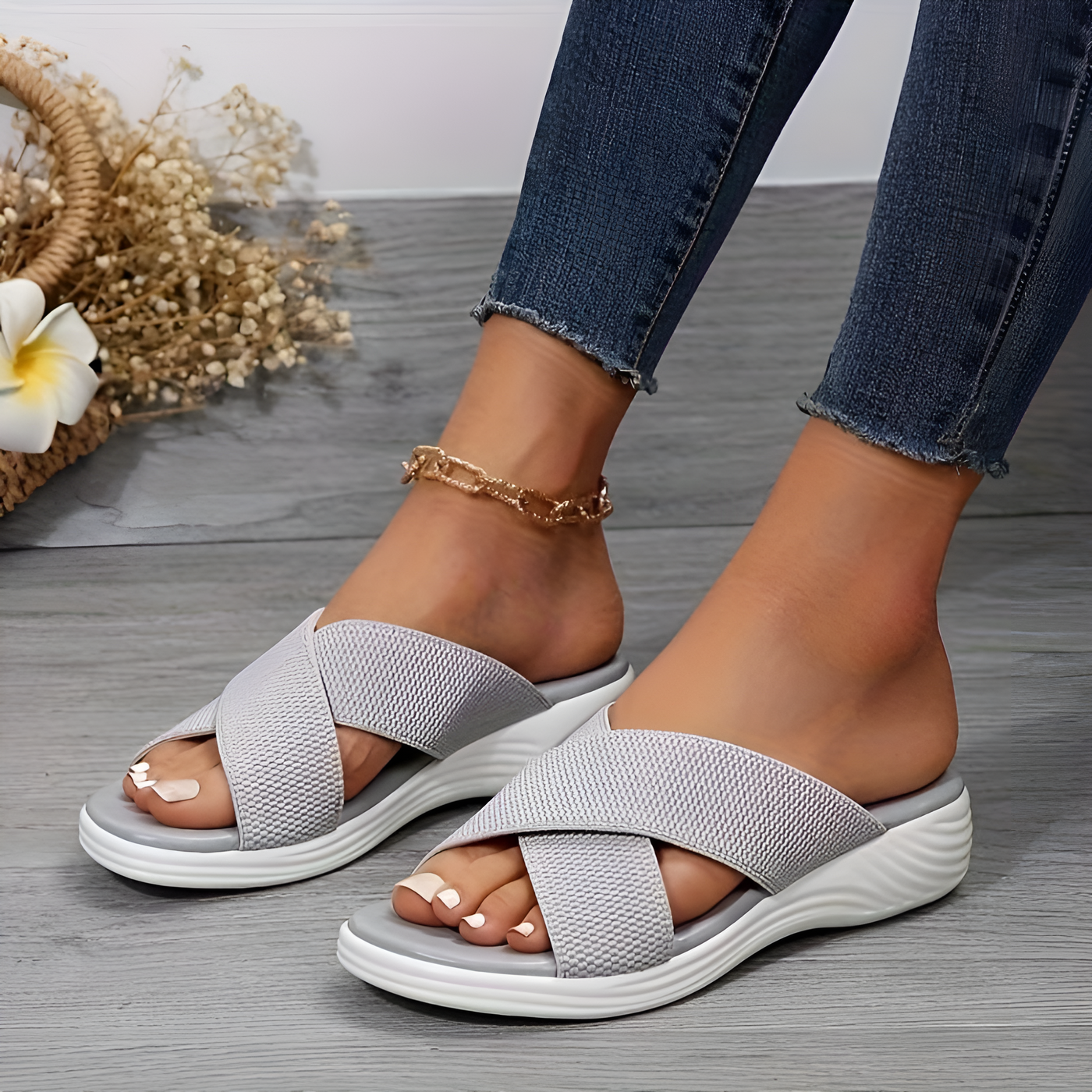 Zavando - Orthopädischen Flip Flop Komfort und Stil für Damen