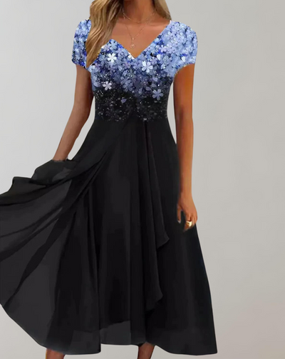 Zavando - Kleid mit leuchtenden Blumen