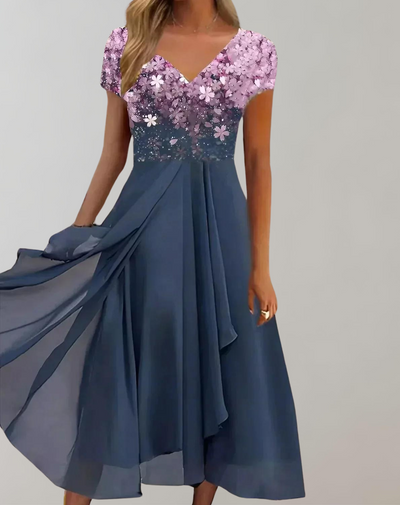 Zavando - Kleid mit leuchtenden Blumen