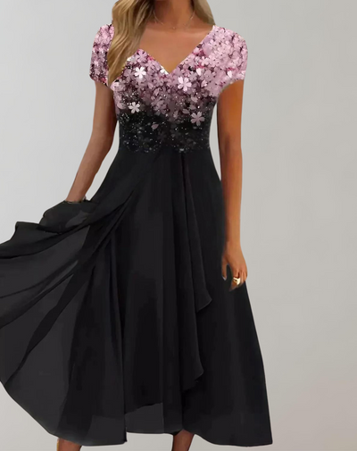 Zavando - Kleid mit leuchtenden Blumen