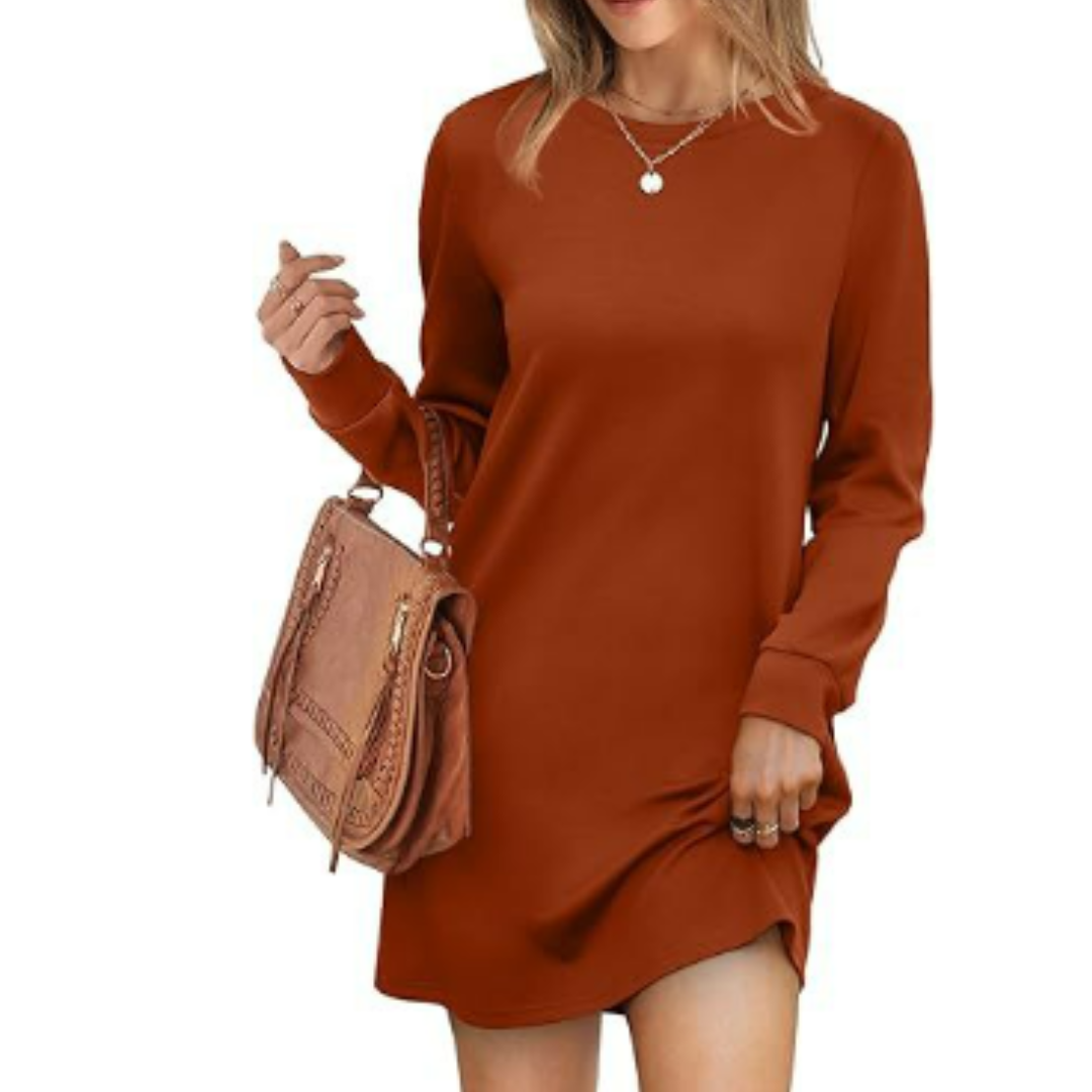 Langärmliges Pulloverkleid Für Damen | Mini