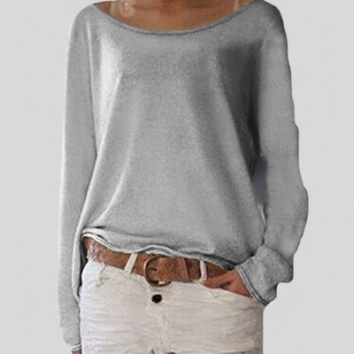 Zavando – Weicher Eleganter Pullover mit Rundhalsausschnitt
