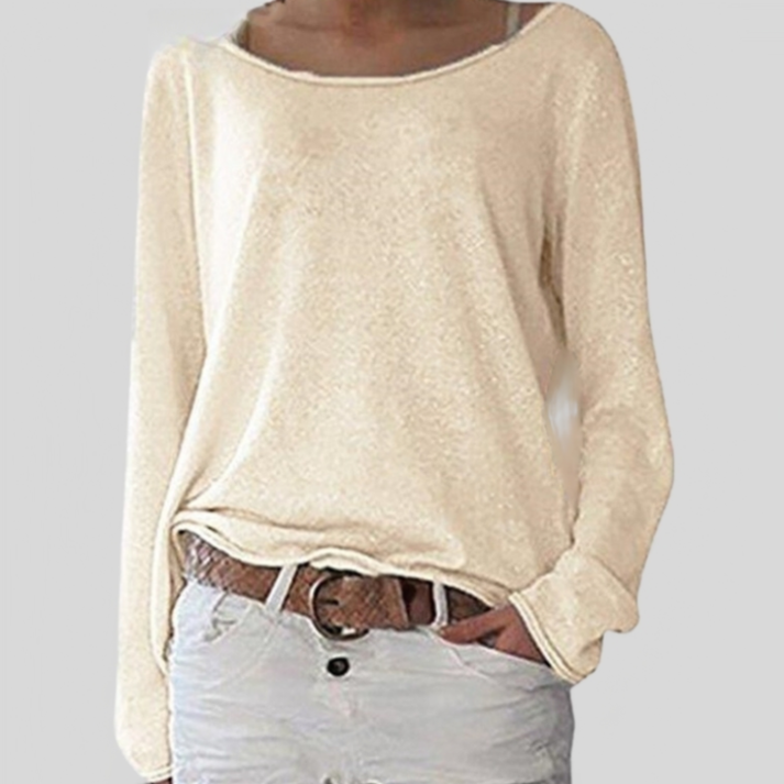 Zavando – Weicher Eleganter Pullover mit Rundhalsausschnitt