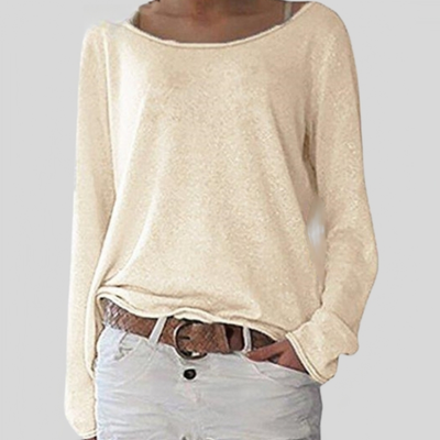 Zavando – Weicher Eleganter Pullover mit Rundhalsausschnitt
