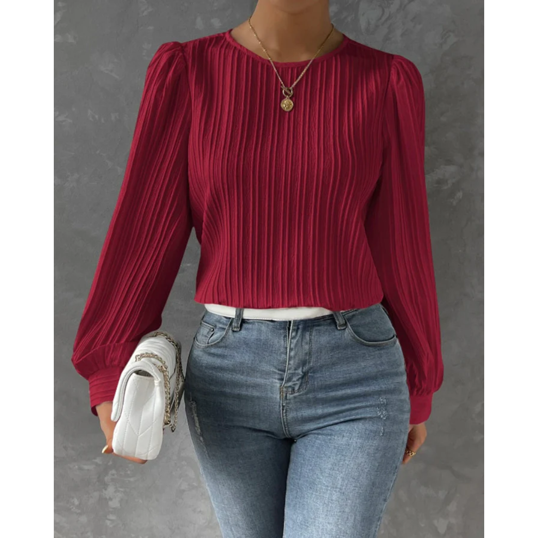 Aileen | Damen Gelegenheit Elegante Bluse | Langarm