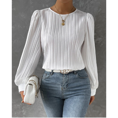 Aileen | Damen Gelegenheit Elegante Bluse | Langarm