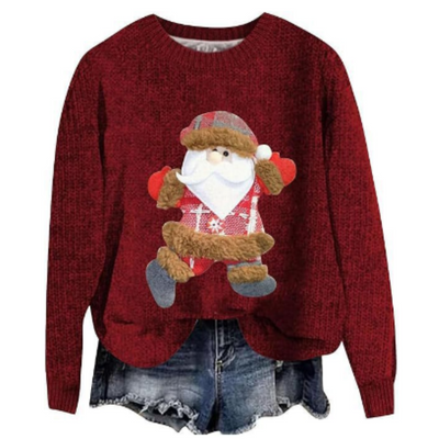 Langärmliger Rundhalspullover Für Damen | Warm