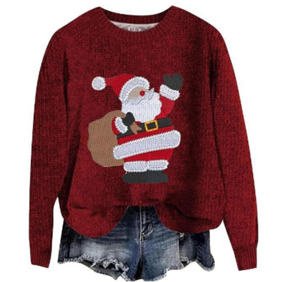 Langärmliger Rundhalspullover Für Damen | Warm