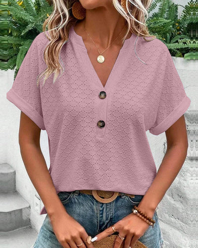 Kurzärmliges Top Mit V Ausschnitt Für Damen | Lässig