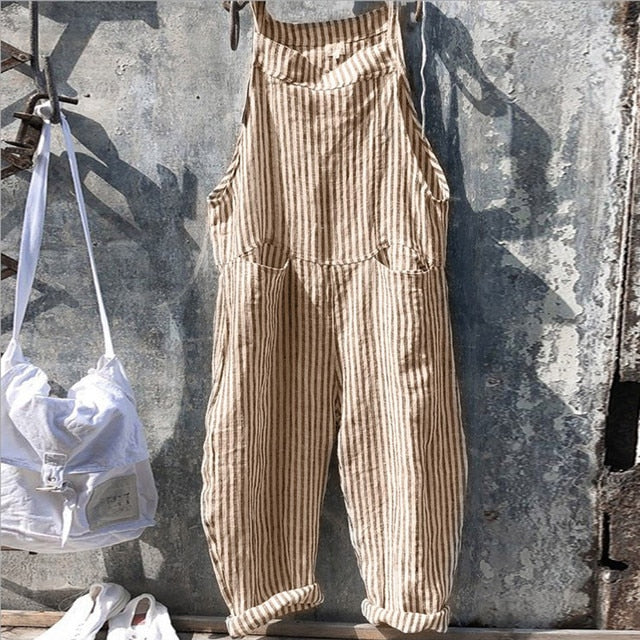 Zavando – Trendiger Leinen-Jumpsuit
