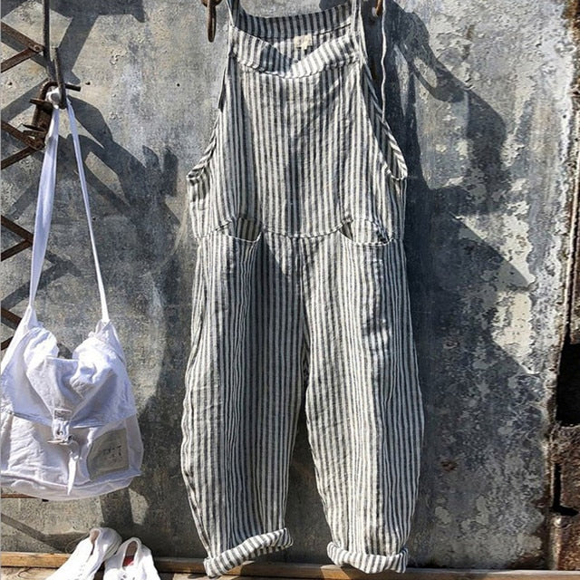 Zavando – Trendiger Leinen-Jumpsuit