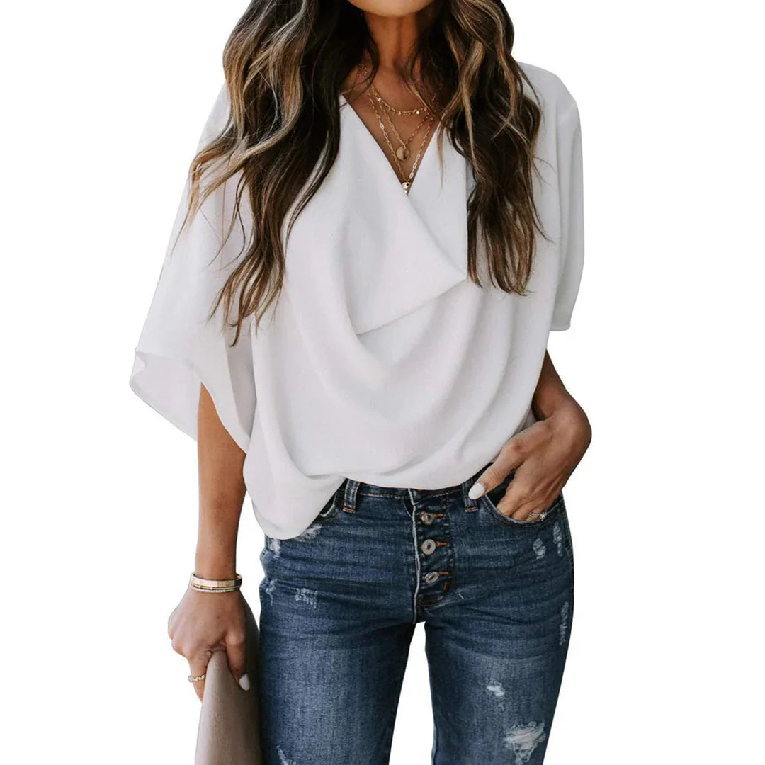 Zavando – Stylische Bluse mit Fledermausärmeln