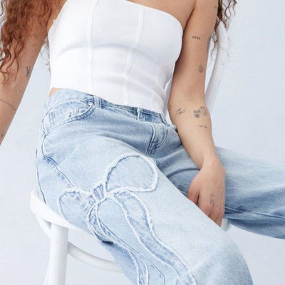 Zavando - Stylische Jeans mit verstellbaren Schleifen