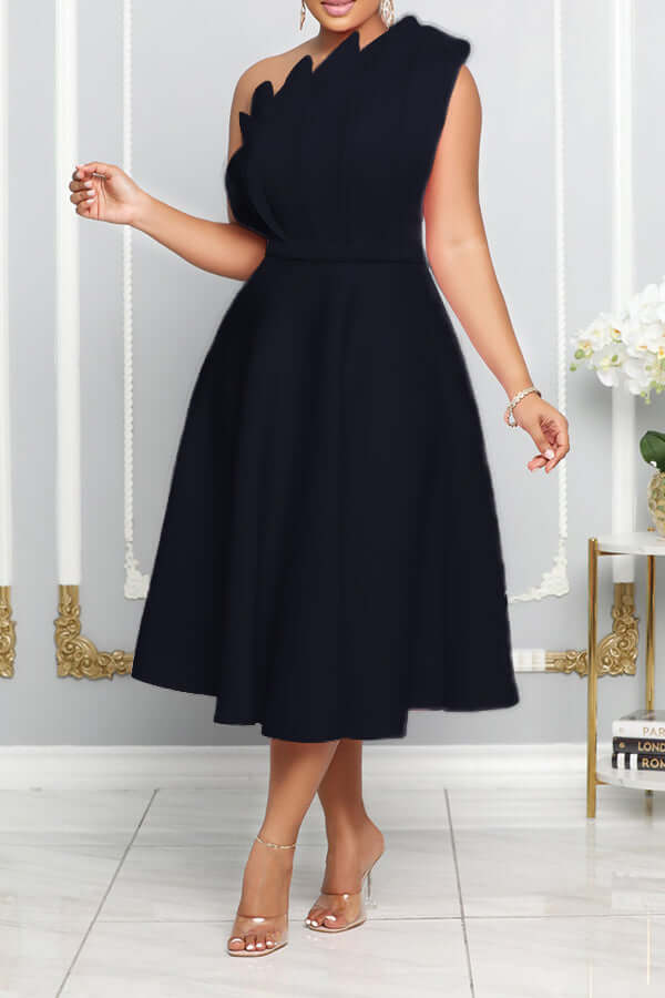 Elegantes Ärmelloses Formelles Damenkleid | Midi