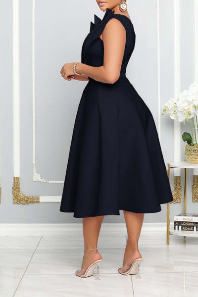 Elegantes Ärmelloses Formelles Damenkleid | Midi