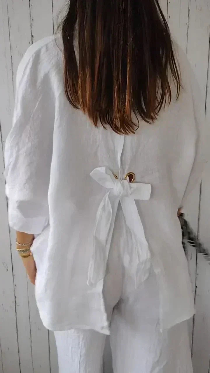 Zavando – Weiche elegante Knopf-bluse für jeden Anlass