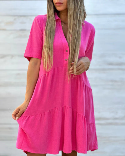 Damen Hemdkleid Mit Halben Knöpfen | Mini