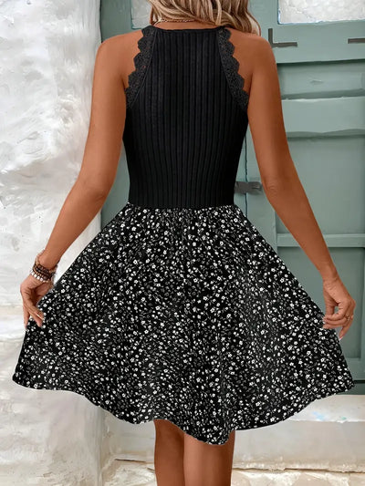 Zavando – Neckholderkleid aus Baumwollstrick