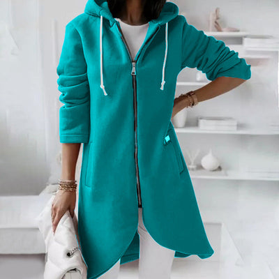 Damenjacke Mit Kapuze Und Reißverschluss | Warm