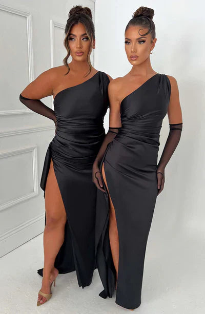 Zavando - Satin-Maxikleid