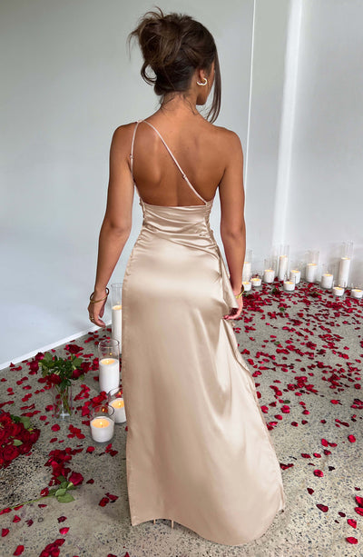 Zavando - Satin-Maxikleid
