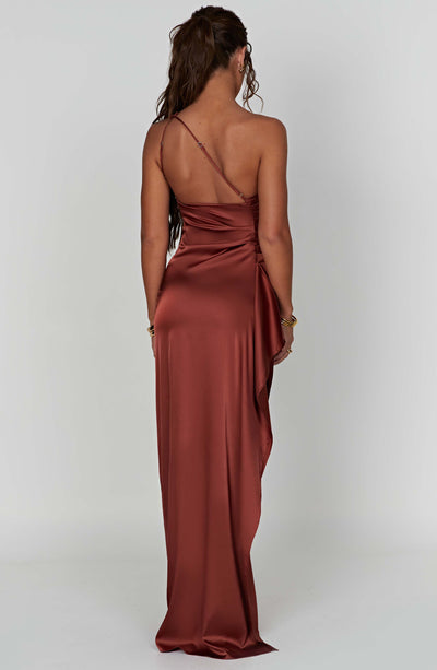 Zavando - Satin-Maxikleid
