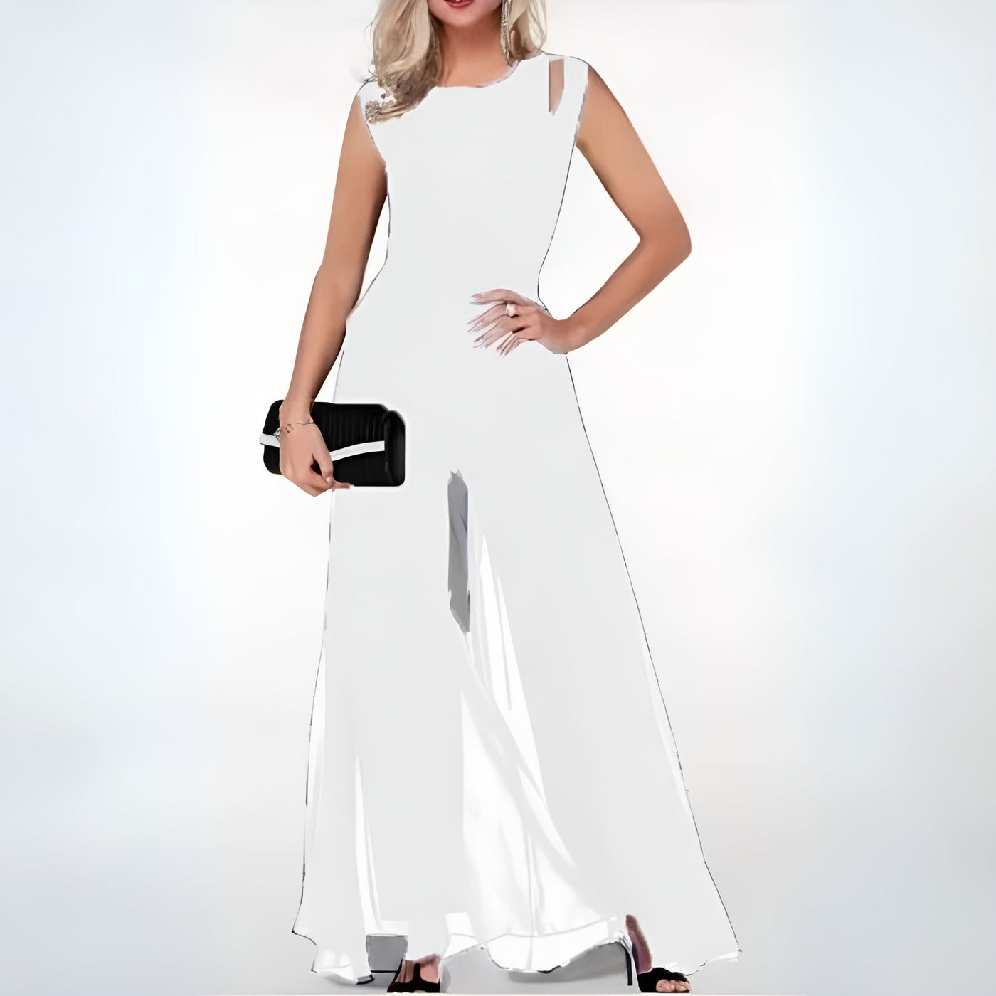 Ärmelloser Jumpsuit Mit Weitem Bein Für Damen | Sommer