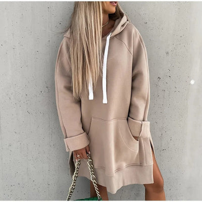 Pulloverkleid Mit Kapuze Für Damen | Mini